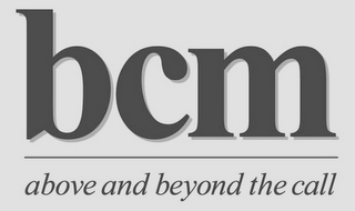 BCM ABOVE AND BEYOND THE CALL logo