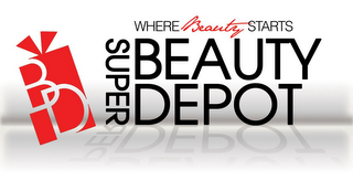 "BD" WHERE BEAUTY STARTS SUPER BEAUTY DEPOT logo