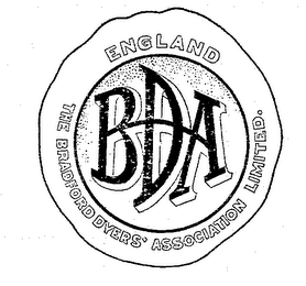 BDA THE BRADFORD DYER'S ASSOCIATION LIMITED ENGLAND logo