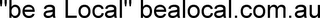 "BE A LOCAL" BEALOCAL.COM.AU logo