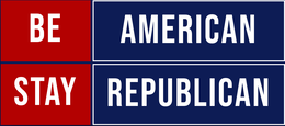 BE AMERICAN STAY REPUBLICAN logo