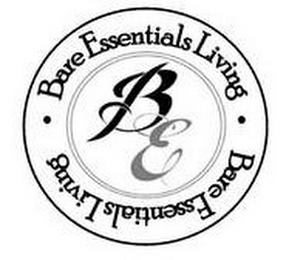 BE · BARE ESSENTIALS LIVING · BARE ESSENTIALS LIVING logo