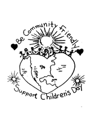 BE COMMUNITY FRIENDLY SUPPORT CHILDREN'S DAY logo