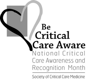 BE CRITICAL CARE AWARE NATIONAL CRITICAL CARE AWARENESS AND RECOGNITION MONTH SOCIETY OF CRITICAL CARE MEDICINE logo