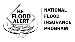 BE FLOOD ALERT NATIONAL FLOOD INSURANCE PROGRAM logo