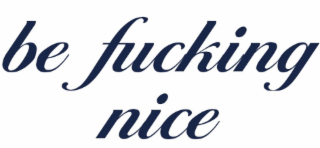BE FUCKING NICE logo