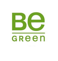BE GREEN logo