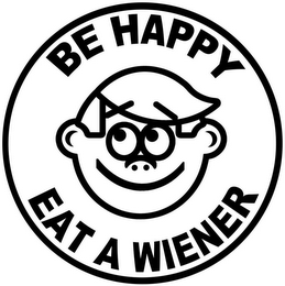 BE HAPPY EAT A WIENER logo