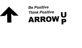 BE POSITIVE THINK POSITIVE ARROW UP logo