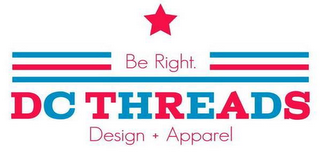 BE RIGHT. DC THREADS DESIGN + APPAREL logo