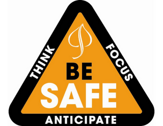 BE SAFE THINK FOCUS ANTICIPATE logo