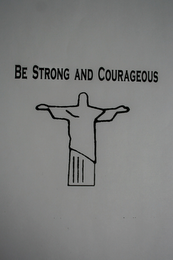 BE STRONG AND COURAGEOUS logo