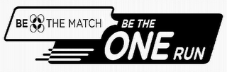 BE THE MATCH BE THE ONE RUN logo