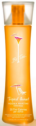BE TINI TROPICAL SUNSET VODKA MARTINI CHILL & ENJOY 25 TINI CALORIES PER OUNCE PINEAPPLE-OJ-GUAVA MARTINI MADE WITH VODKA NATURAL FLAVORS, ARTIFICIAL SWEETNER AND CERTIFIED COLORS 12.7% ALC/VOL 125.4 PROOF) 7.50MIL logo
