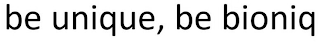 BE UNIQUE, BE BIONIQ logo