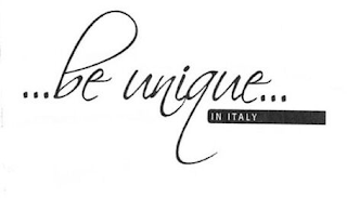 BE UNIQUE IN ITALY logo
