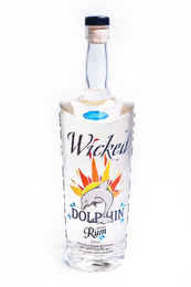 BE WICKED WICKED DOLPHIN ARTISAN RUM SILVER DISTILLED FROM PREMIUM FLORIDA CANE SUGAR 40% ALC/VOL (80-PROOF) 750 ML logo