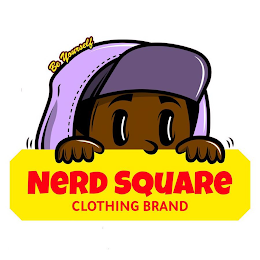 BE YOURSELF NERD SQUARE CLOTHING BRAND logo