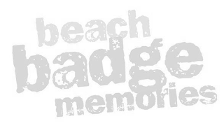 BEACH BADGE MEMORIES logo