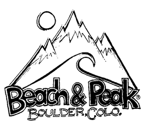 BEACH & PEAK BOULDER, COLO. logo