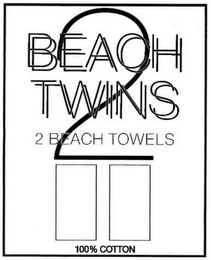 BEACH TWINS 2 2 BEACH TOWELS 100% COTTON logo