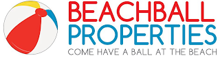 BEACHBALL PROPERTIES COME HAVE A BALL AT THE BEACH logo