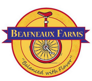 BEAFNEAUX FARMS "BALANCED WITH FLAVOR" logo