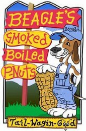 BEAGLE'S SMOKED BOILED P-NUTS TAIL-WAGIN-GOOD logo