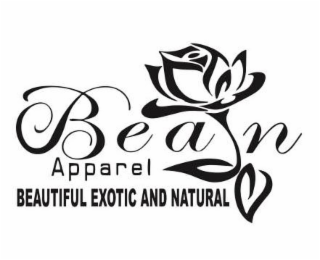 BEAN APPAREL BEAUTIFUL EXOTIC AND NATURAL logo