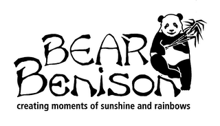 BEAR BENISON CREATING MOMENTS OF SUNSHINE AND RAINBOWS logo