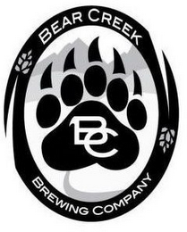BEAR CREEK BREWING COMPANY BC logo