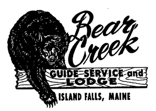 BEAR CREEK GUIDE SERVICE AND LODGE ISLANDS FALLS, MAINE logo