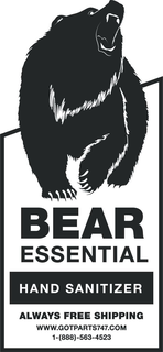 BEAR ESSENTIAL HAND SANITIZER WWW.GOTPARTS747.COM 1-(888)-563-4523 logo