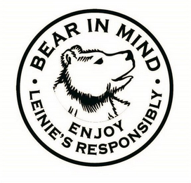 · BEAR IN MIND · ENJOY LEINIE'S RESPONSIBLY logo