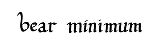 BEAR MINIMUM logo