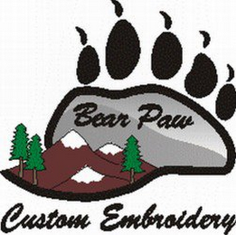 BEAR PAW CUSTOM EMBROIDERY logo