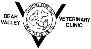 BEAR VALLEY VETERINARY CLINIC CARING FOR THE HEALTH OF PETS V logo