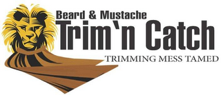 BEARD & MUSTACHE TRIM 'N CATCH TRIMMING MESS TAMED logo