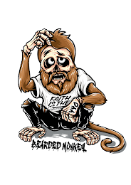 BEARDED MONKEY FAITH IS THE @COREY W 440 logo