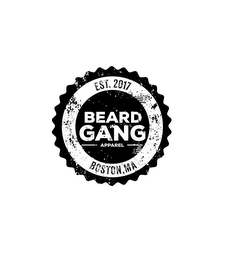 BEARDGANG APPAREL  EST. 2017 BOSTON, MA logo