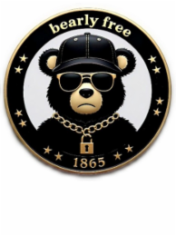 BEARLY FREE 1865 logo