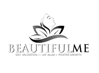 BEAUTIFULME SELF VALIDATION-SELF DOUBT = POSITIVE GROWTH logo