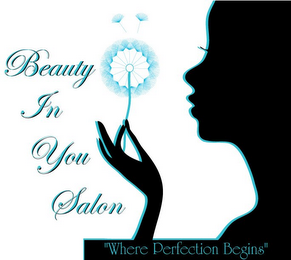 BEAUTY IN YOU SALON "WHERE PERFECTION BEGINS" logo