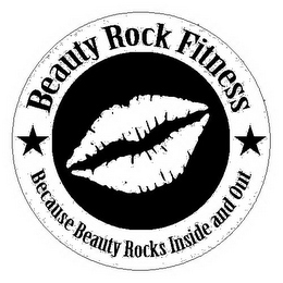 BEAUTY ROCK FITNESS BECAUSE BEAUTY ROCKS INSIDE AND OUT logo