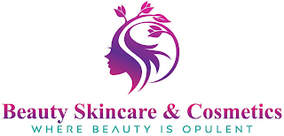 BEAUTY SKINCARE & COSMETICS WHERE BEAUTY IS OPULENT logo