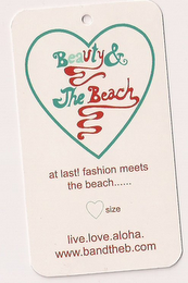 BEAUTY & THE BEACH AT LAST! FASHION MEETS THE BEACH...... SIZE LIVE.LOVE.ALOHA. WWW.BANDTHEB.COM logo