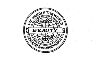 BEAUTY WE HANDLE THE WORLD logo