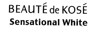 BEAUTÉ DE KOSÉ SENSATIONAL WHITE logo