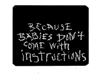 BECAUSE BABIES DON'T COME WITH INSTRUCTIONS logo