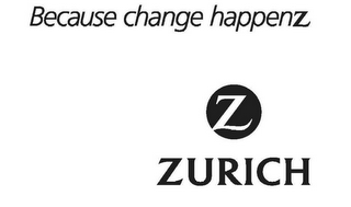 BECAUSE CHANGE HAPPENZ Z ZURICH logo